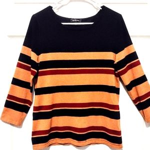 Spense Long Sleeve Striped Sweater Sz. L
